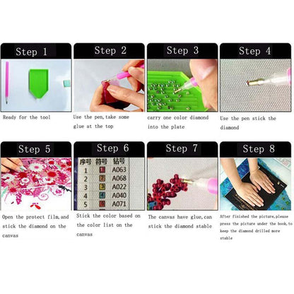 DIY Diamond Painting Embroidery Cross Stitch Tool Point Drill Pen(6 Drills)