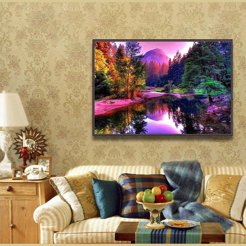 River Scenery - Full Round Drill Diamond Painting 40*30 CM