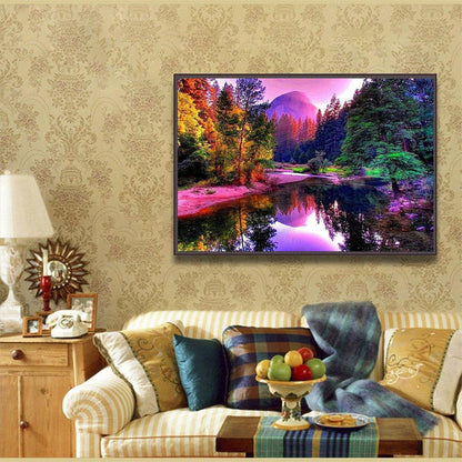 River Scenery - Full Round Drill Diamond Painting 40*30 CM