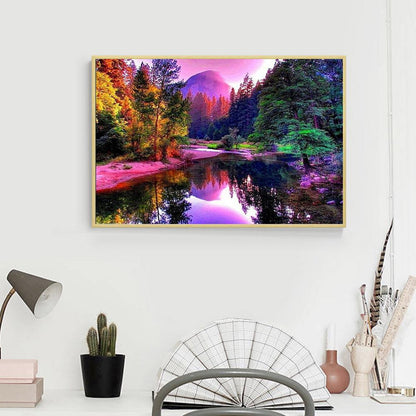 River Scenery - Full Round Drill Diamond Painting 40*30 CM