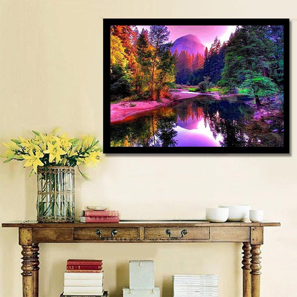 River Scenery - Full Round Drill Diamond Painting 40*30 CM