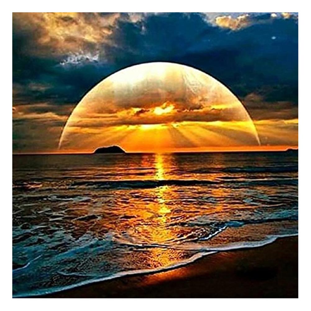 Sun Sea - Full Round Drill Diamond Painting 30*30 CM