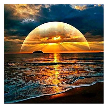Sun Sea - Full Round Drill Diamond Painting 30*30 CM