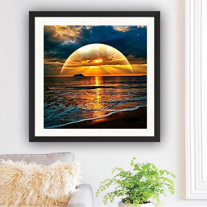 Sun Sea - Full Round Drill Diamond Painting 30*30 CM