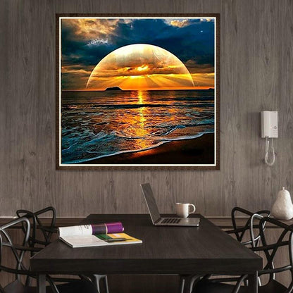 Sun Sea - Full Round Drill Diamond Painting 30*30 CM