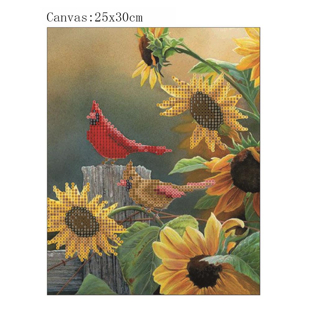 Birds - Full Round Drill Diamond Painting 25*30CM