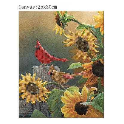 Birds - Full Round Drill Diamond Painting 25*30CM