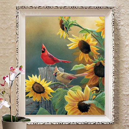 Birds - Full Round Drill Diamond Painting 25*30CM