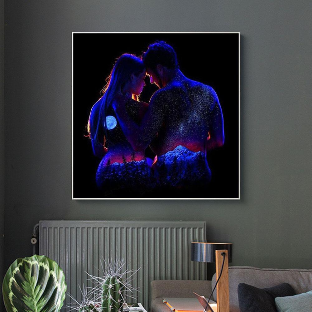 Couple Lovers - Full Round Drill Diamond Painting 30*30 CM