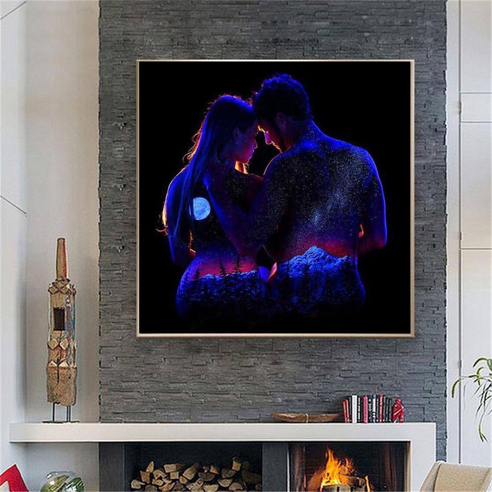 Couple Lovers - Full Round Drill Diamond Painting 30*30 CM