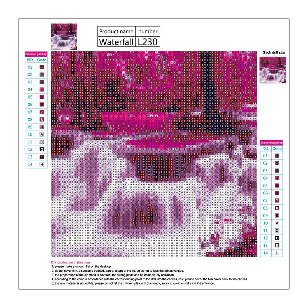 Waterfall - Full Round Drill Diamond Painting 30*30 CM
