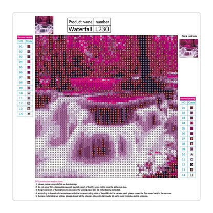 Waterfall - Full Round Drill Diamond Painting 30*30 CM