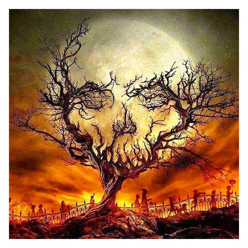 Halloween Tree - Full Round Drill Diamond Painting 30*30CM