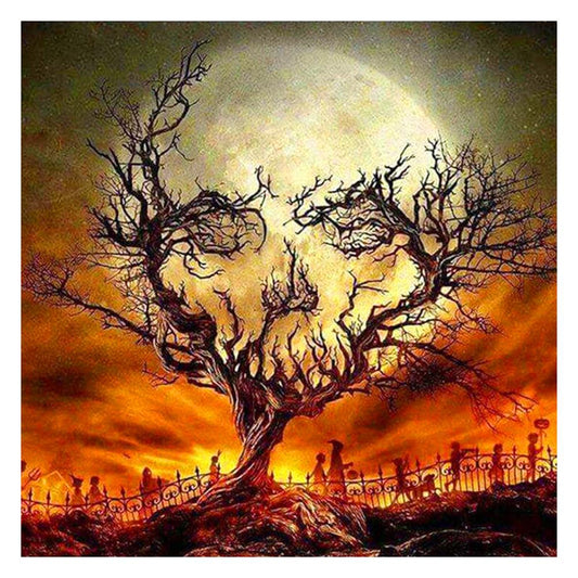 Halloween Tree - Full Round Drill Diamond Painting 30*30CM