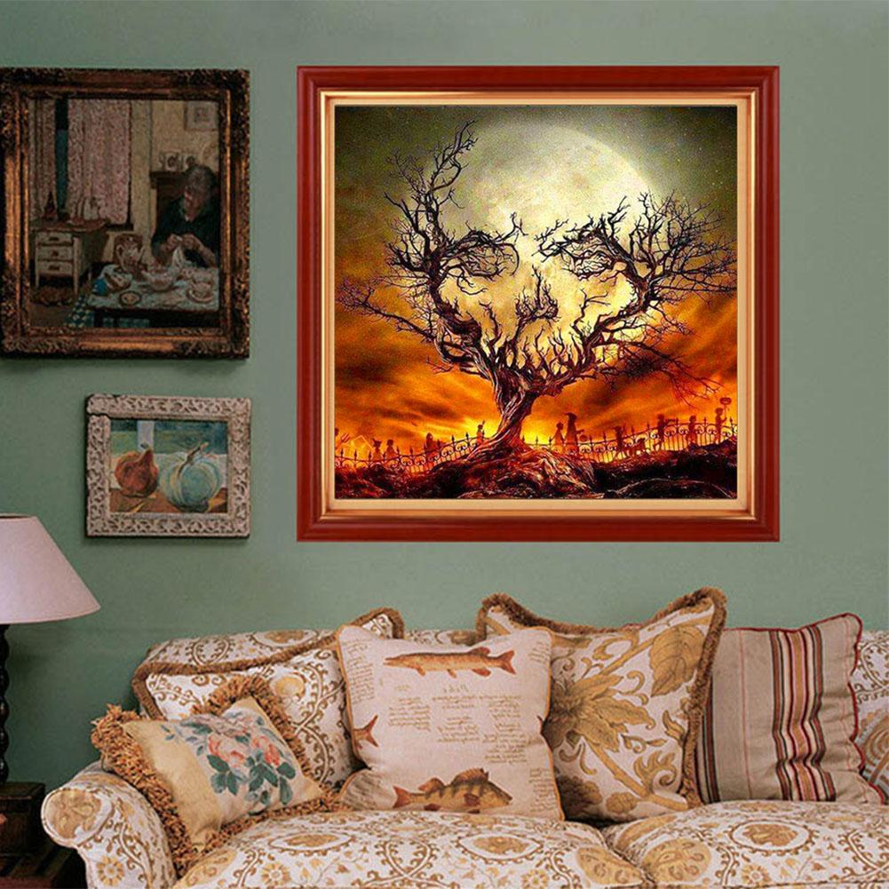 Halloween Tree - Full Round Drill Diamond Painting 30*30CM