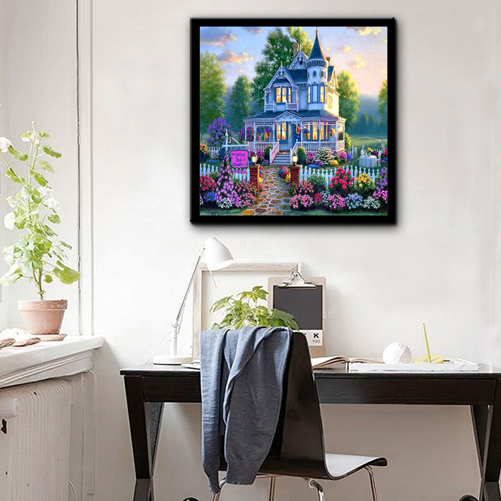 Flower Villa - Full Round Drill Diamond Painting 30*30CM