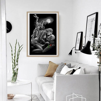 Beauty Skull - Full Round Drill Diamond Painting 40*30CM