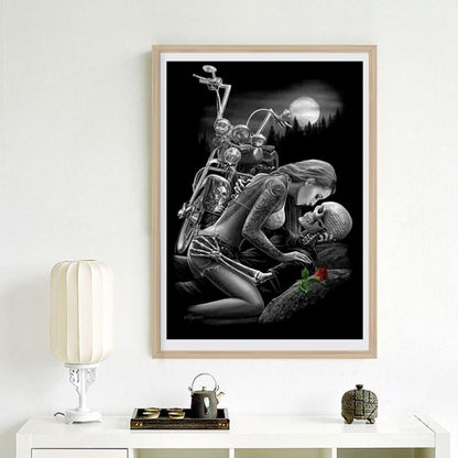 Beauty Skull - Full Round Drill Diamond Painting 40*30CM