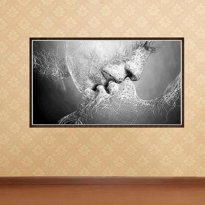 Kissing Lovers - Full Round Drill Diamond Painting 50*30CM