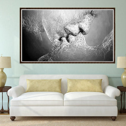 Kissing Lovers - Full Round Drill Diamond Painting 50*30CM