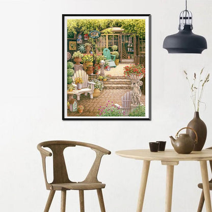 Quiet Yard - Full Round Drill Diamond Painting 25*30CM