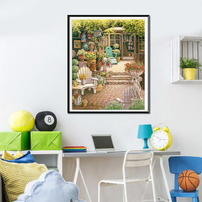 Quiet Yard - Full Round Drill Diamond Painting 25*30CM