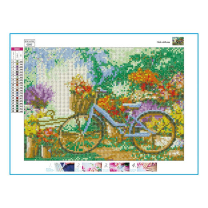 Garden Bike - Full Round Drill Diamond Painting 30*40CM