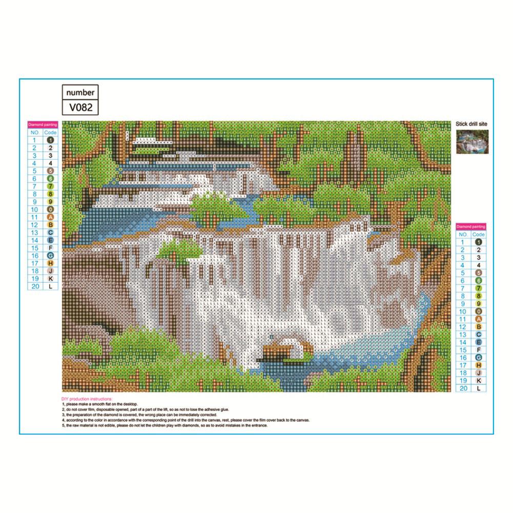 Waterfall - Full Round Drill Diamond Painting 40*30CM