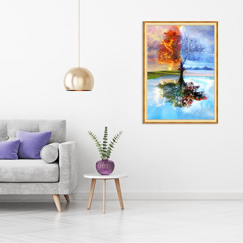 Tree - Full Round Drill Diamond Painting 30*40CM