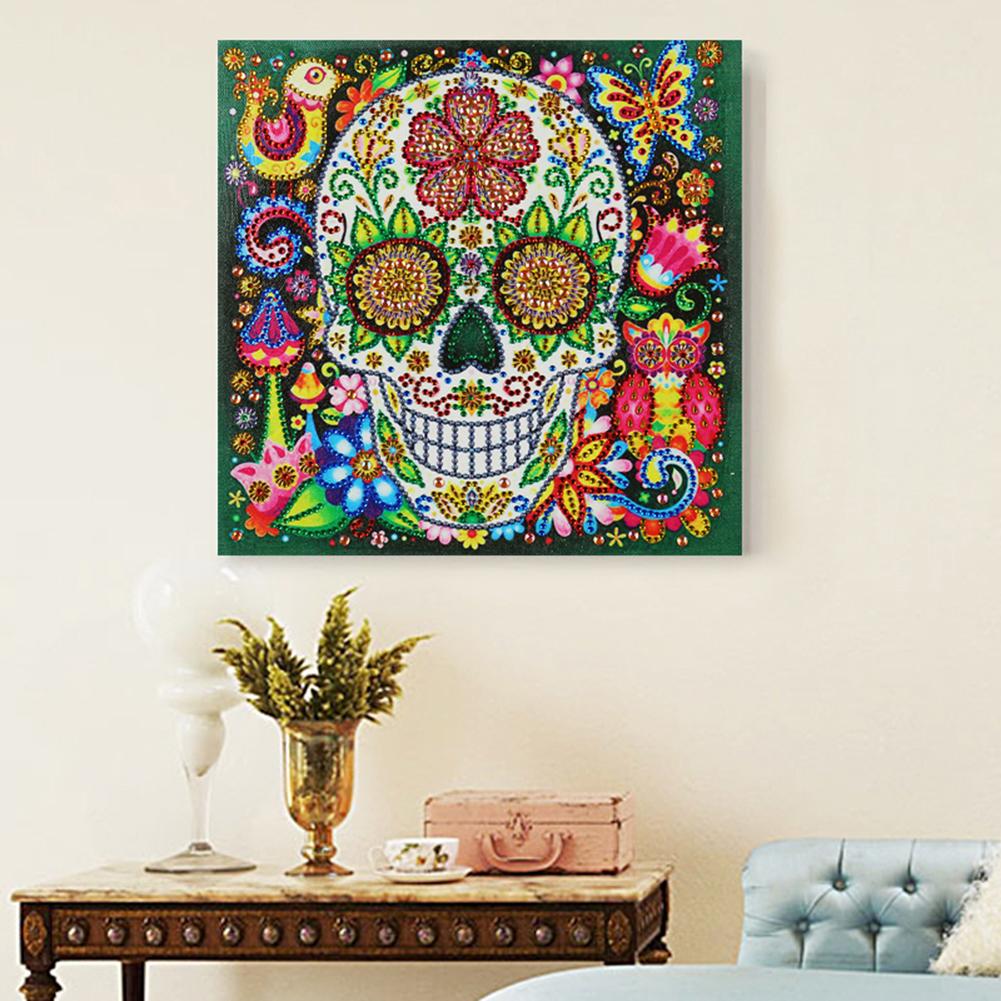 Skull - Full Round Drill Diamond Painting 25x25CM