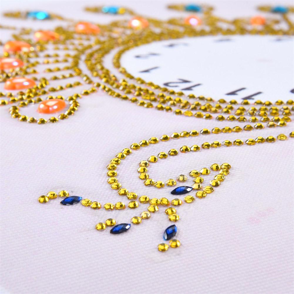 Peafowl Clock - Special Shaped Drill Diamond Painting 35*35CM