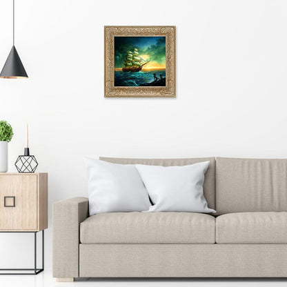 Sailboat - Full Round Drill Diamond Painting 30*30CM