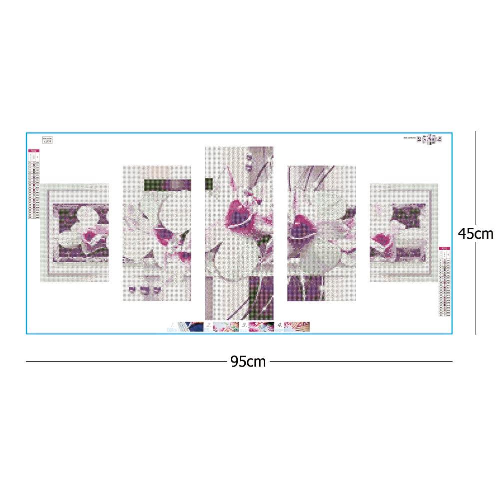 Moth Orchid - Full Round Drill Diamond Painting 95X45CM