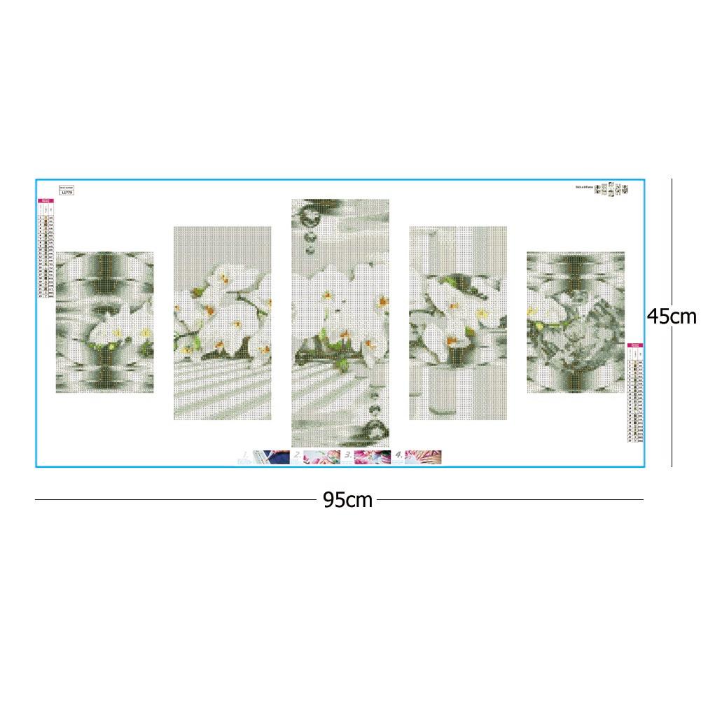 Moth Orchid - Full Round Drill Diamond Painting 95X45CM