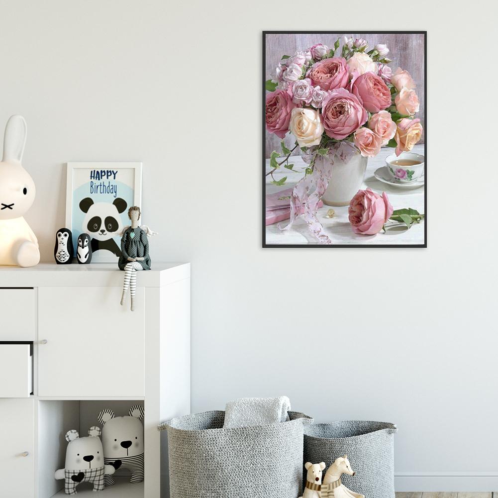 Flowers - Full Round Drill Diamond Painting 40*30CM