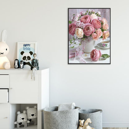 Flowers - Full Round Drill Diamond Painting 40*30CM