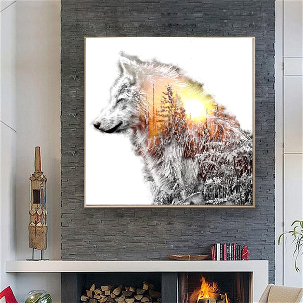 Novelty Wolf - Full Round Drill Diamond Painting 30*30CM