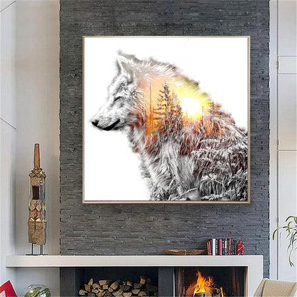Novelty Wolf - Full Round Drill Diamond Painting 30*30CM
