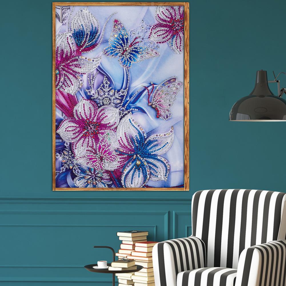 Flowers - Special Shaped Drill Diamond Painting 30*40CM