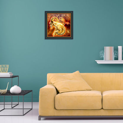 Capricornus - Full Round Drill Diamond Painting 30*30CM