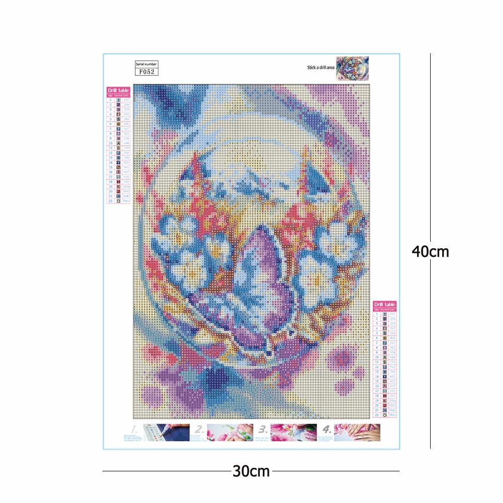 Flower Butterfly - Full Square Drill Diamond Painting 30*40CM