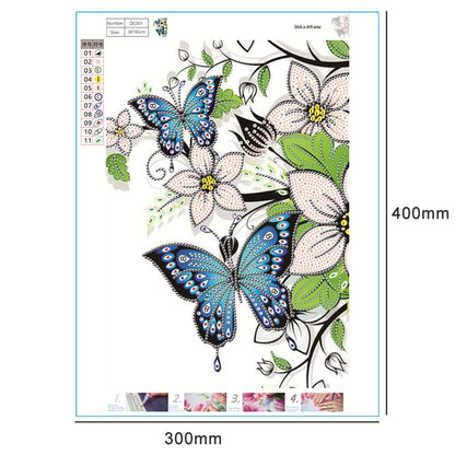 Butterfly - Special Shaped Drill Diamond Painting 30X40CM