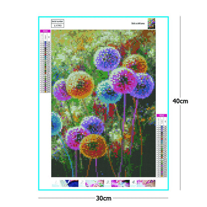 Dandelion - Full Round Drill Diamond Painting 30*40CM