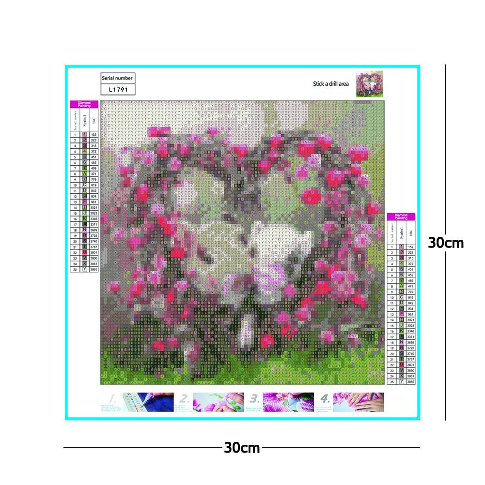 Heart Pigs - Full Round Drill Diamond Painting 30*30CM