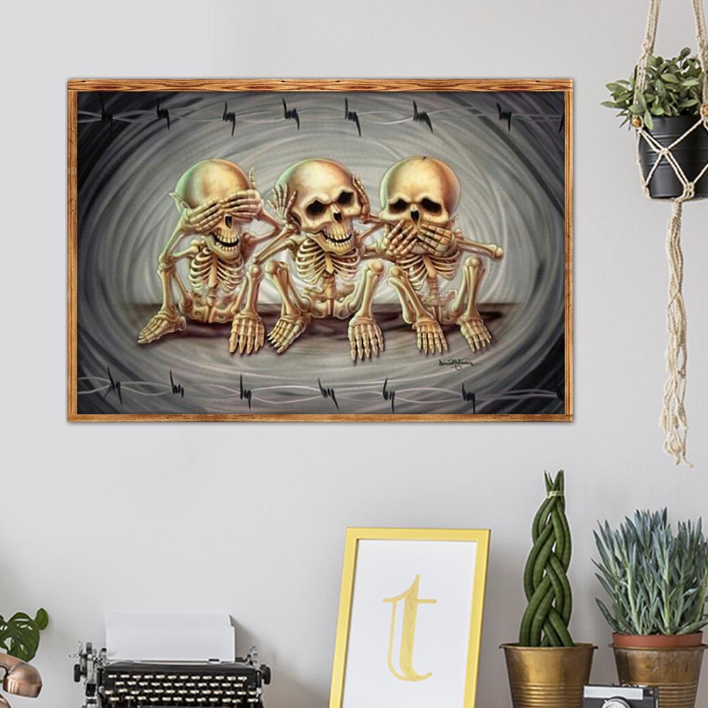 Skull - Full Round Drill Diamond Painting 40*30 CM