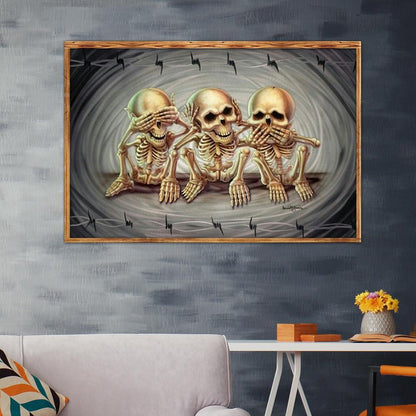 Skull - Full Round Drill Diamond Painting 40*30 CM