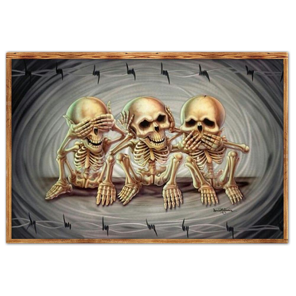 Skull - Full Round Drill Diamond Painting 40*30 CM