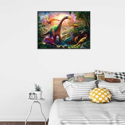 Dinosaurs - Full Round Drill Diamond Painting 40*30 CM