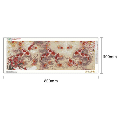 Fish - Full Round Drill Diamond Painting 80*30CM