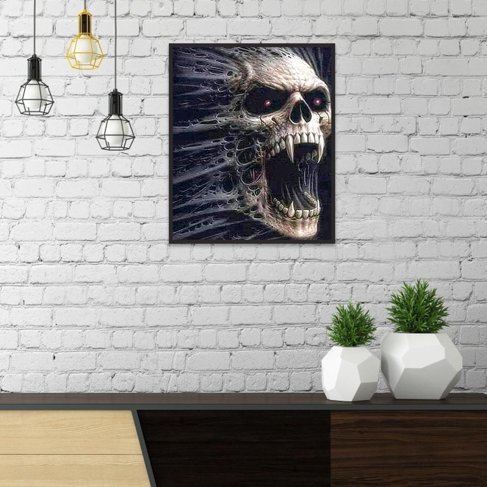 Skull - Full Round Drill Diamond Painting 30*40CM